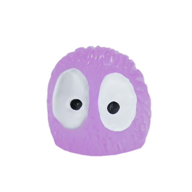 Luminous Color Black Coal Ball Doll Resin Crafts Mini Ornaments Micro Landscape DIY Decorations Accessories