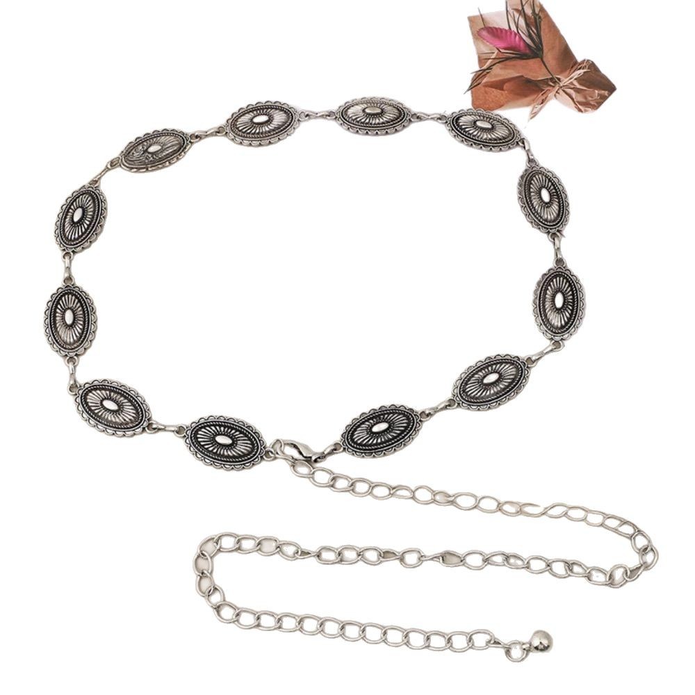 Vintage Metal Waist Chain Accessories Chain dress Belt Women's High-end Sense New Fashion All-match Skirt Thin Belt