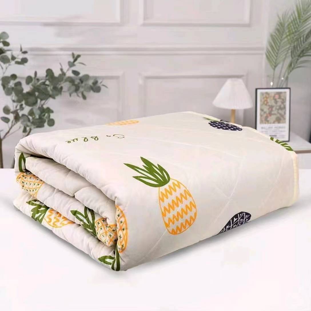 Летний стеганый хлопковый плед, кондиционированный, маленький ананас, летний охлаждающий плед, односпальный, двуспальный, экстра большой, для студентов 1.4*2м
