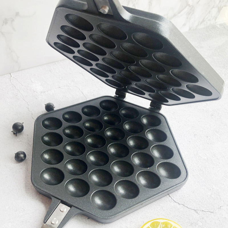 Household Hong Kong-Style Egg Waffle Pan Commercial Convenient Gas Egg Waffle Machine Cake Cake Non-Stick Baking Pan Baking Mold