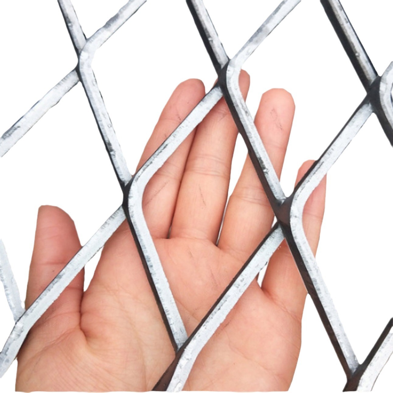 Customized Rhombus Steel Mesh Metal Stretch Expansion Mesh Heavy-Duty Platform Foot Mesh Stamping Galvanized Steel Mesh