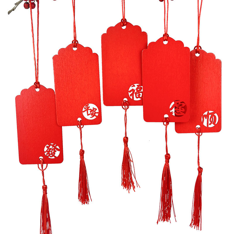 Wholesale handwritten wooden wish card blessing card wish card temple wish card peace card blessing decoration tag