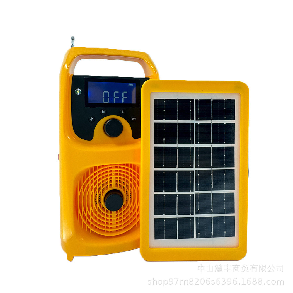 Solar-Powered Outdoor Emergency Power Supply Photovoltaic Panel Mobile Phone Flashlight Power Bank Waterproof Led