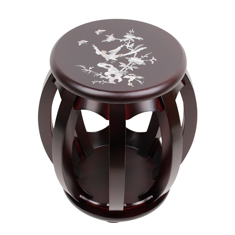 Wei Lai Shunfeng Guzheng Round Stool Guzheng Stool Solid Wood Guzheng Round Stool Plain Face Begonia Color Guzheng Stool Solid