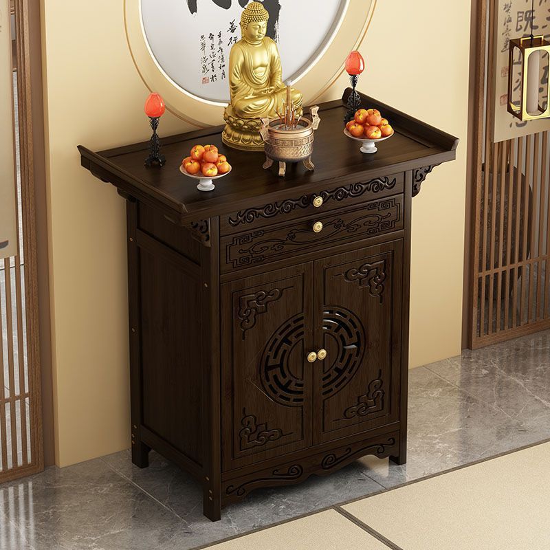 New Chinese-Style Standing Cabinet for Buddha Altar, God of Wealth Offering Table, Home Incense Table, Buddha Statue, Guanyin Bodhisattva Worship Cabinet