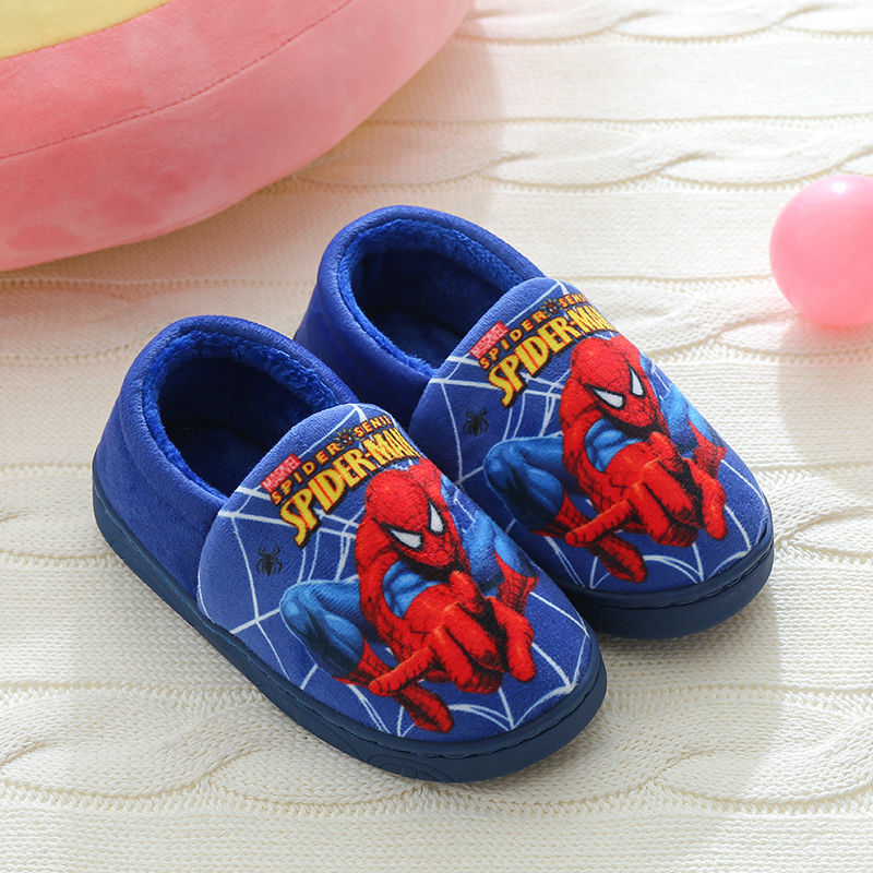 Children's bag heel cotton shoes winter cartoon non-slip warm children's home indoor boys and girls cotton slippers tide