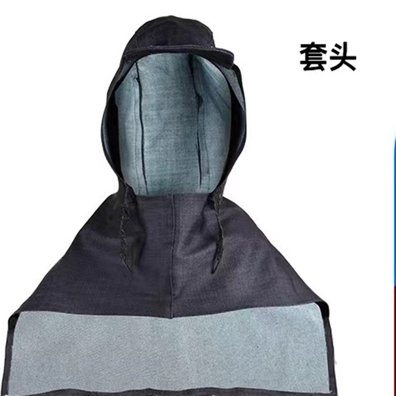 Denim Dustproof Shawl Hat for Loading and Unloading Cement, Welding, Grinding, Breathable Hat, Labor Protection Hood, Protective Hat
