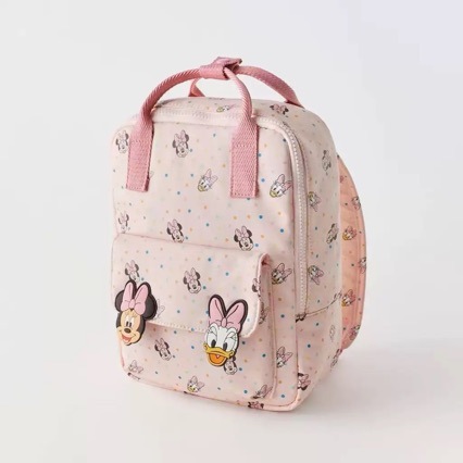 Z Pink Minnie Kindergarten Girls' Backpack Schoolbag 3-year-old 5-year-old Waterproof Backpack Children's Leisure Small Schoolbag