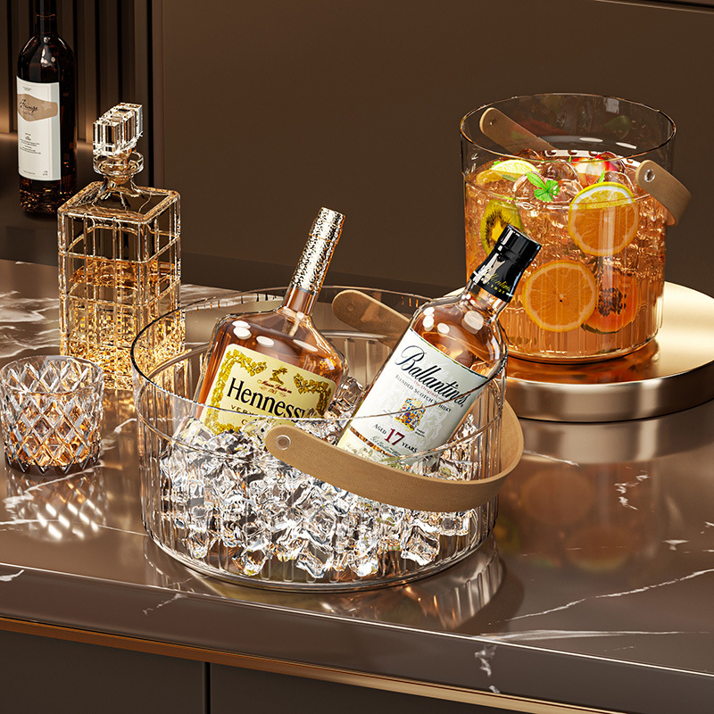 Ice Bucket Large Capacity Coke Ice Bucket Household Beer Ice Wine Bucket Picnic Beverage Bucket Multi-Purpose Satchel Ice Bucket