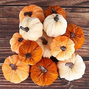 Cross-Border Simulation Pumpkin Thanksgiving Halloween Autum Colorful Pumpkin Festival Decoration Fabric Pumpkin Velvet Pumpkin