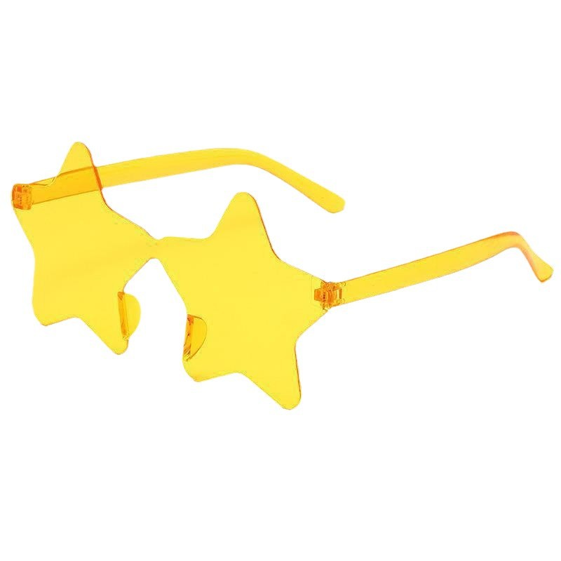 2023 New Fashion Pentagram Sunglasses Cross-border Rimless Sunglasses Trendy Party Funny Beach Sun Glasses