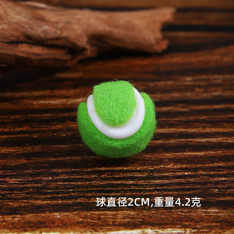 DIY simulation mini children's toy accessories simulation tennis model ornaments sports equipment photo props