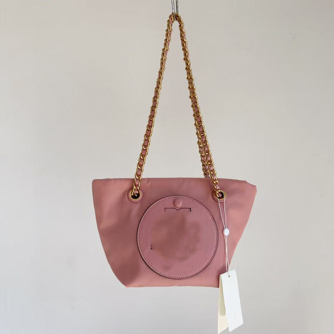 Tb New Chain Bag Hand-Held Shoulder Crossbody Tote Commuter Nylon Leather Engraved Women's Simple Cross-Border Dropshipping