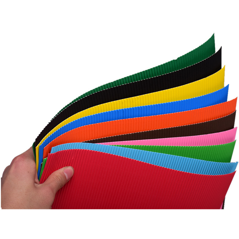 A4 Color Corrugated Paper Children's Hand Folding Paper A4 Handmade Paper Color Handmade Material DIY Wave Paper