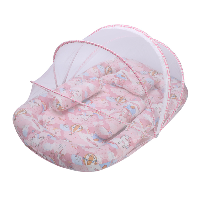 Amazon portable newborn bionic sleeping mat mattress bed bed crib baby baby mosquito-proof mosquito net