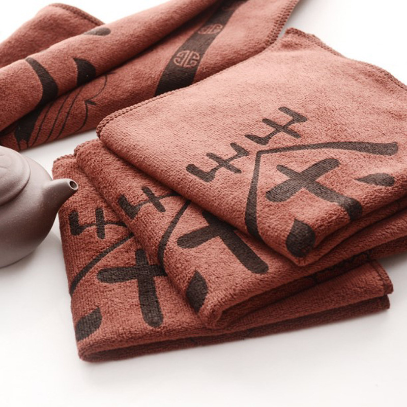 Microfiber Tea Towel Teahouse Small Towel Absorbent Towel Thickened Tea Cushion Tea Ceremony Handkerchief Tea Set Cleaning Rag Towel