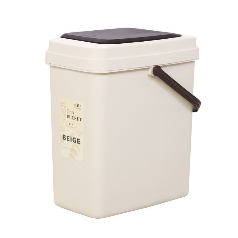 Plastic Bomb Lid Tea Bucket Tea Tea Dregs Waste Bucket Kung Fu Tea Set Accessories Tea Tray Tea Ceremony Tea Table Garbage Tea Bucket