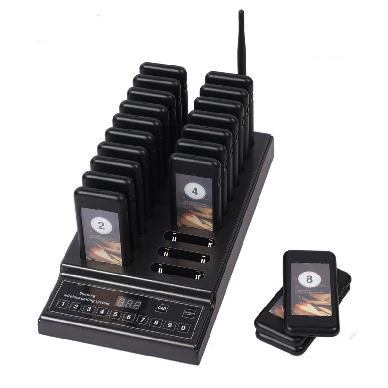 Wireless Meal Taker Call Machine Cafe Pager Vibrating Meal Pick-Up Exit Meal Pick-Up Queue System