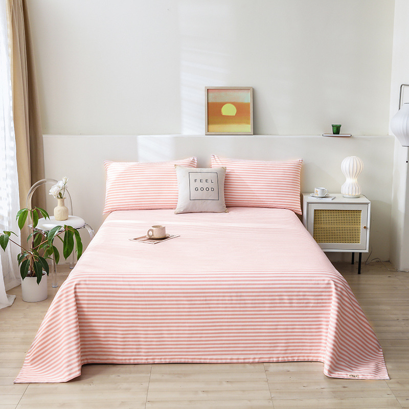 Unprinted Style Cotton Old Coarse Cloth Mat Three-Piece Set Thickeneded Pure Cotton Cloth Bed Sheetss Household Washable Air-Conditioned Mat Wholesale