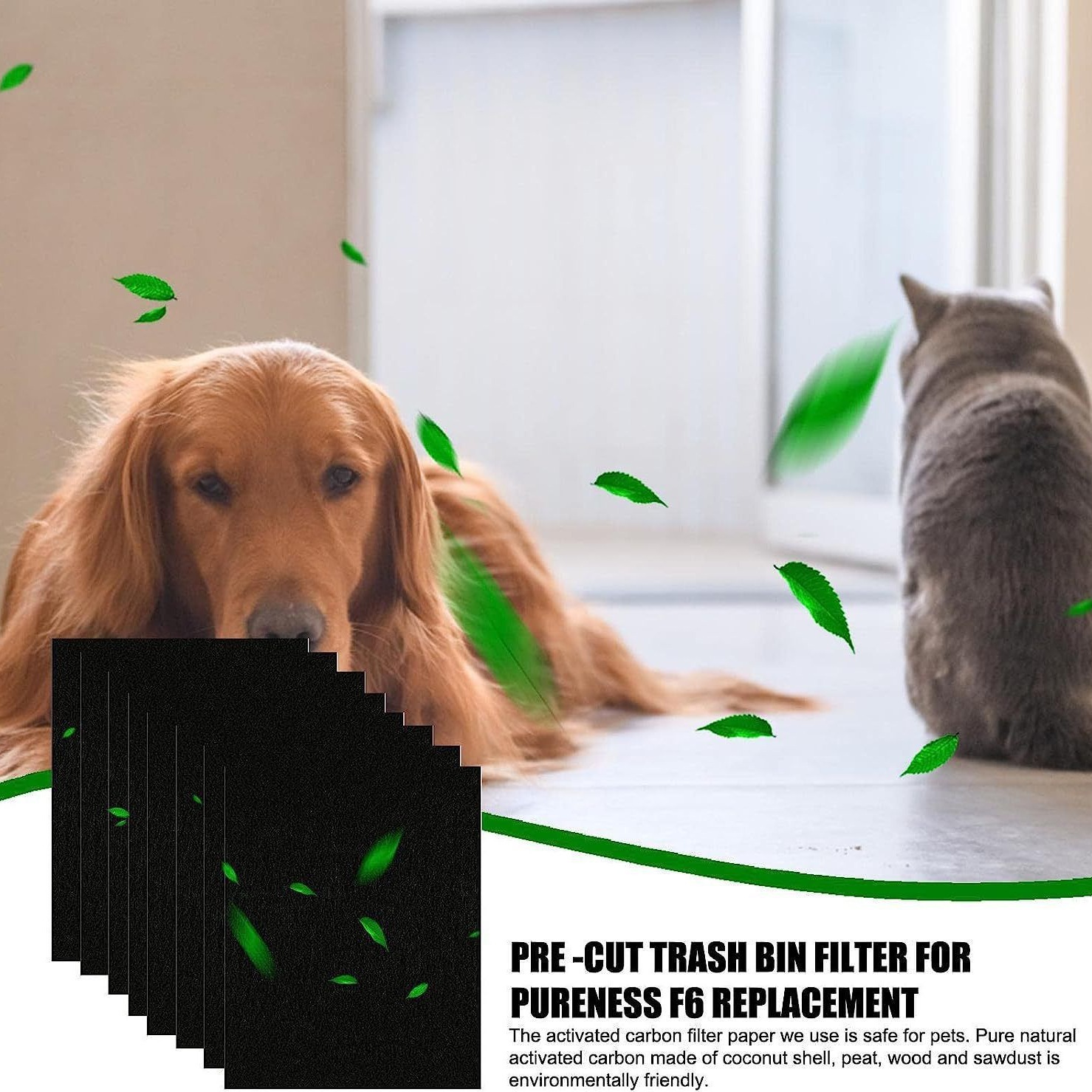 Кросс-бордерный активированный угольный фильтр F6, сменный фильтр, дезодорация мусора, активированный уголь, поглощение запахов