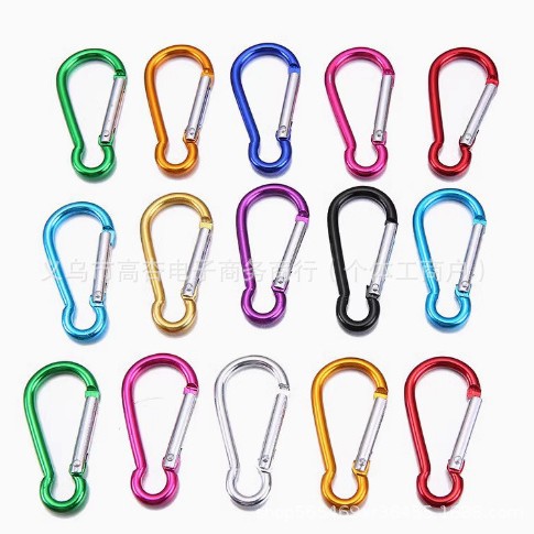 Заводской карабин грушевидной формы No. 5, пружинный, из алюминиевого сплава, для рюкзака, альпинизма, черный