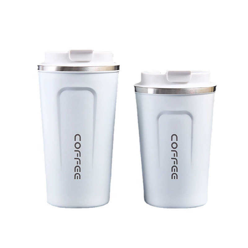 Cross-border simple new stainless steel coffee cup double-layer vacuum vacuum thermos cup car portable gift water cup