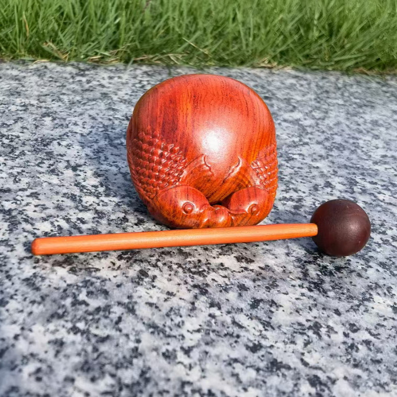 Rosewood Knock Small Wooden Fish Toy Decompression Artifact Office Office Meditation Knock Musical Instrument Wooden Fish Ornaments