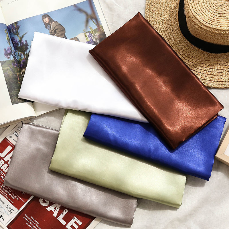 Satin Fabric Satin Imitation Silk Gift Box Inner Lining Fabric Solid Color Silk Fabric Background Cloth Stall