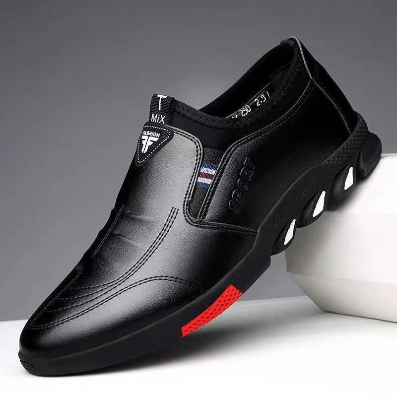 Leather Shoes 2025 Autumn and Winter New Men's Leather Shoes Soft Sole Comfortable Slip-On Men's Casual Shoes Wholesale Popular Men's Shoes