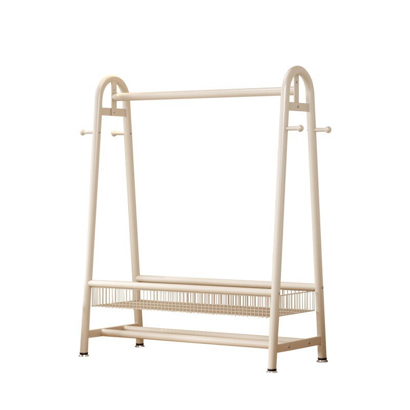 Clothes Drying Rack Floor-Standing Foldableing Household Clothes Drying Rack Balcony Bedroom Clothes Rack Simple Indoor Single-Pole Coat Rack