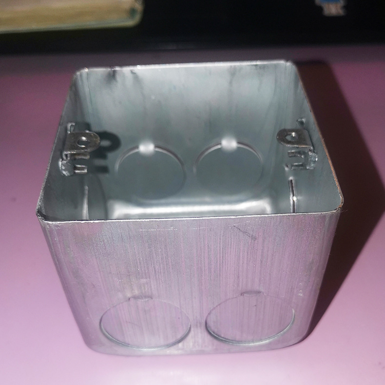 Type 86 Stretch Metal Junction Box Embedded Concealed Bottom Switch Wiring Square Box Socket Bottom Box 86 Metal Stretch Box