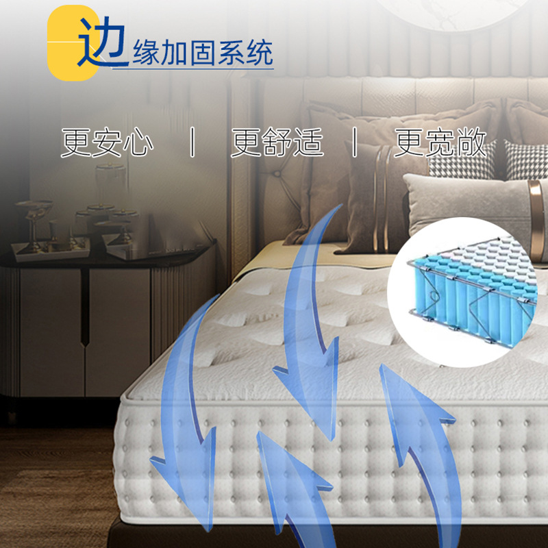 Five-Star Hotel Mattress Independent Bag Latex Spring Household 3E Environmentally Friendly Brown Memory Foam Skin-Friendly Simmons Mattress