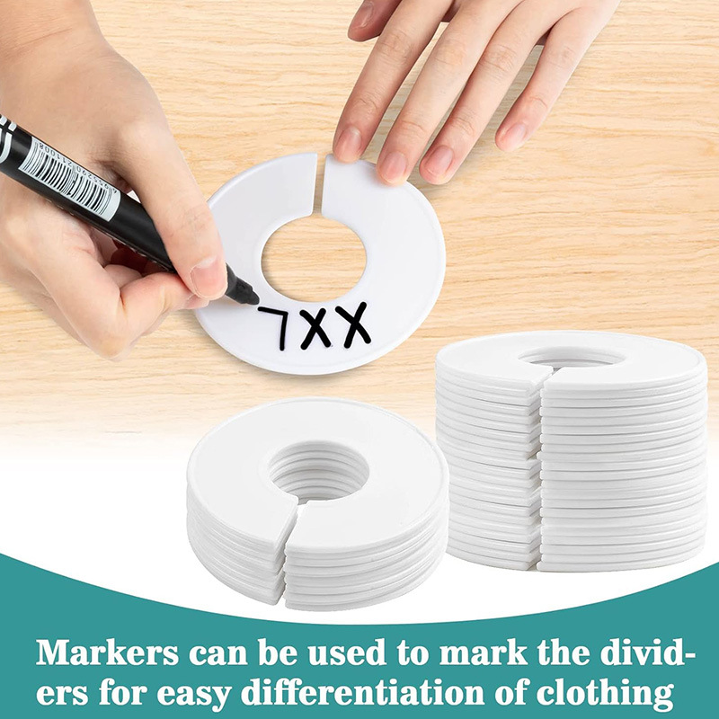 Cross-Border Round Clothing Size Separator Classification with Baby Wardrobe Double-Sided Printing Outer Diameter 9cm Inner 4cm