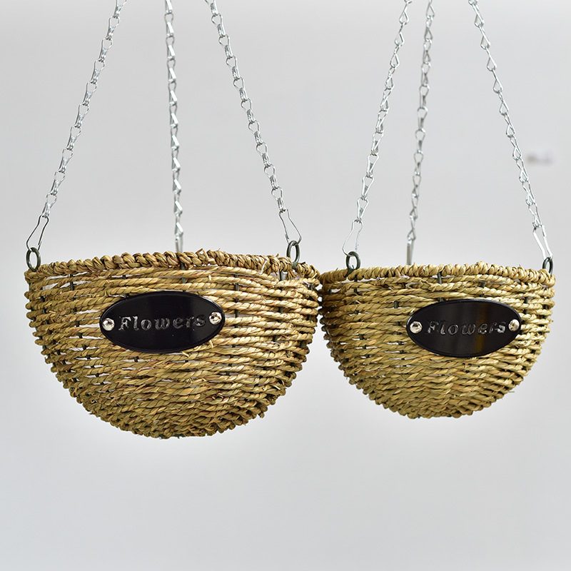Wicker Hanging Baskets for Succulents and Green Plants, Garden-Style Woven Wall Hanging Hanging Baskets Wholesale Weaving