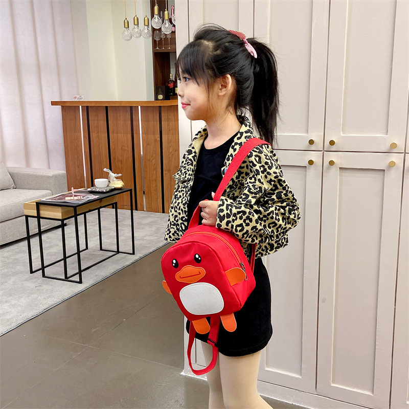 Kindergarten Bag Cartoon Cute Little Yellow Duck Girls' Backpack Children's Bag 1-5 Years Old Baby Mini Backpack