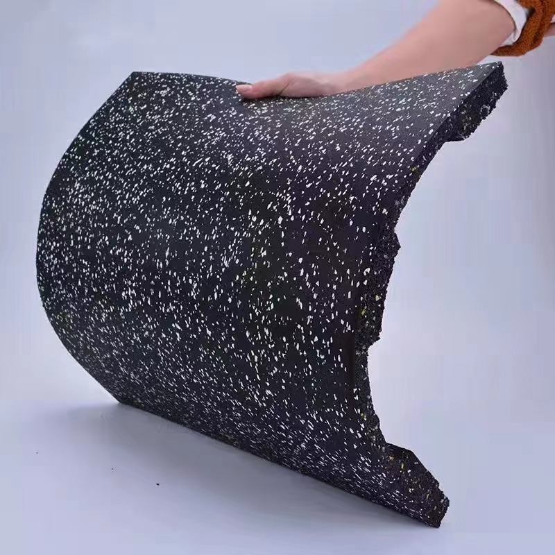 Резиновый коврик для спортзала, звукоизолирующий и амортизирующий, большой бесшумный резиновый пол, противоударный и износостойкий