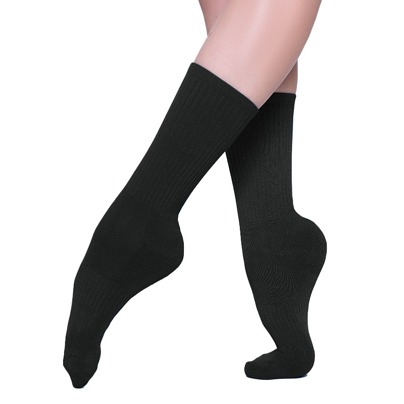 Modern Dance Socks Dance Socks Classical Dance Non-slip Training Socks Cotton Mid-barrel Men's and Women's Thickened Navy Blue Ballet Ankle Socks