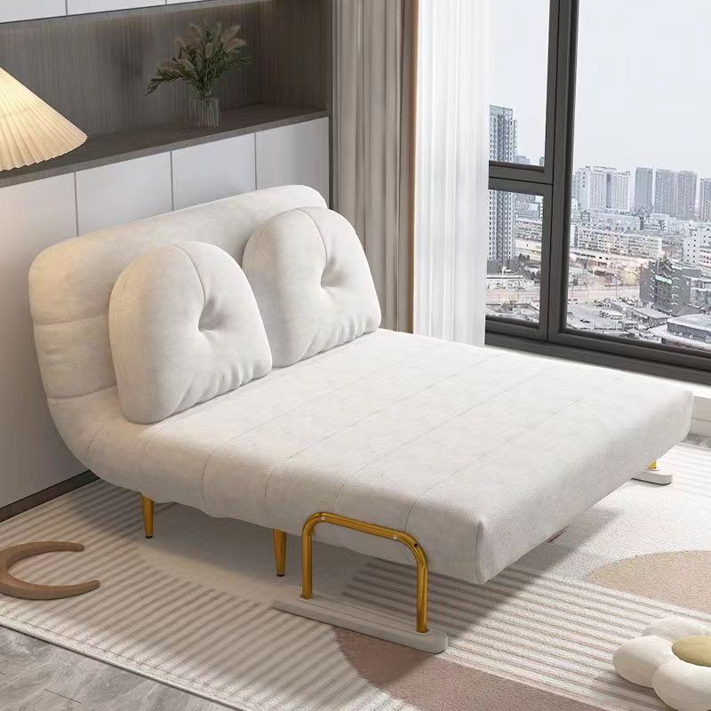 Cloud Sofa Bed Foldable Dual-purpose Small Apartment Balcony Living Room Study Telescopic Multi-functional Cream Single Sofa