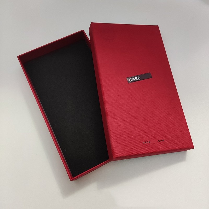 C's Same Mobile Phone Case Packaging Box Mobile Phone Chain Gift Box Black and White Folding Box Red Heaven and Earth Cover Drawer Pull-Out Box