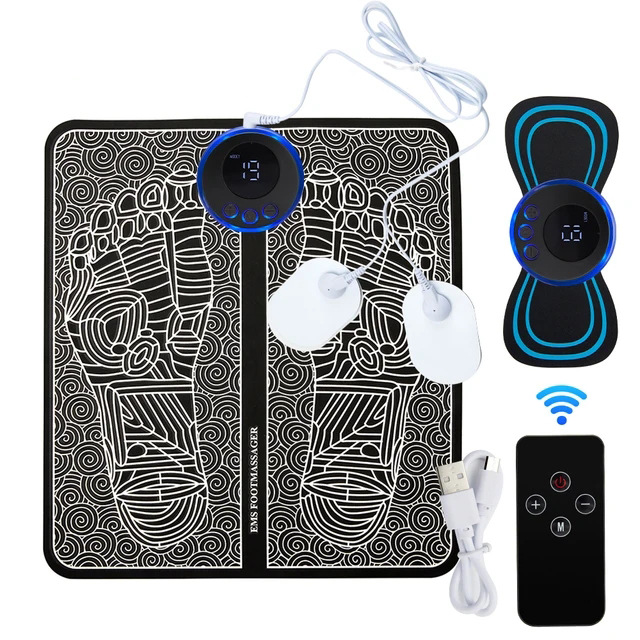 Интеллектуальная массажная подушка EMS, импульсная физиотерапия, микротоковый массажер для акупунктуры ног