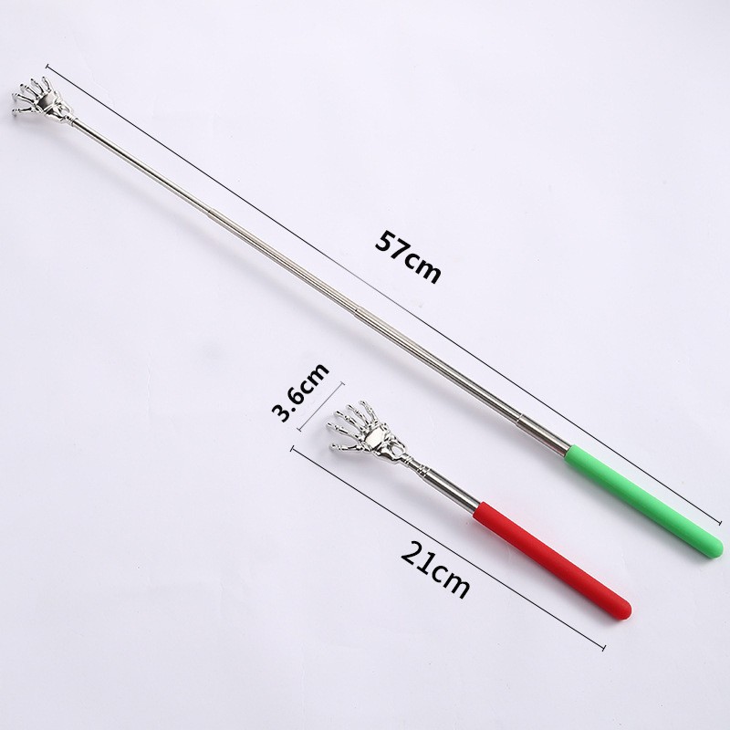 Source Factory Stainless Steel Telescopic Back Scratcher for Elderly People, Self-Use Back Scratcher, Extendable and Stretchable