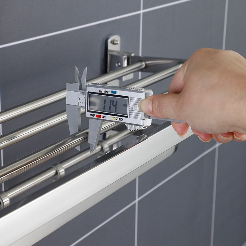 Stainless Steel Towel Rack 304 Bath Towel Rack Punch-free Toilet Rack Hotel Bathroom Rack Storage Rack