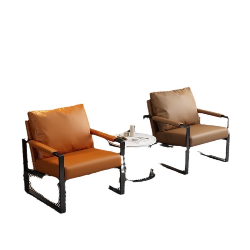 Nordic Light Luxury Iron Sofa Simple Modern Light Luxury Style Single Sofa Internet Popular Small Apartment Living Room Bedroom Chair