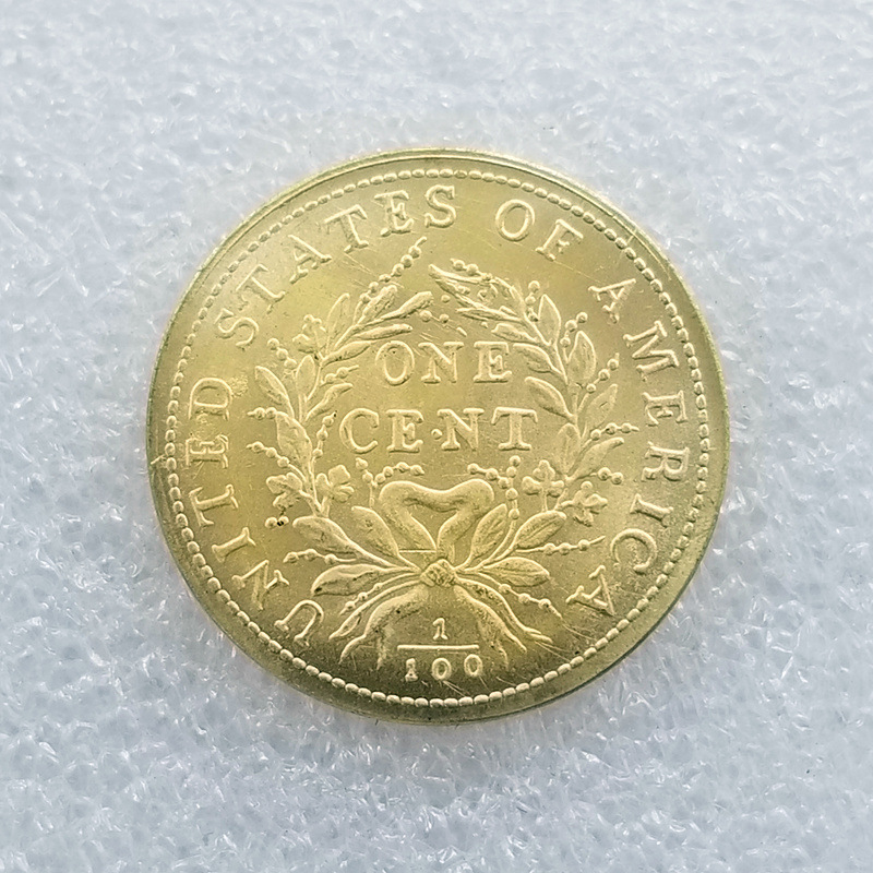 Antique Crafts 1793 Brass Material Wandering Coin # T2048