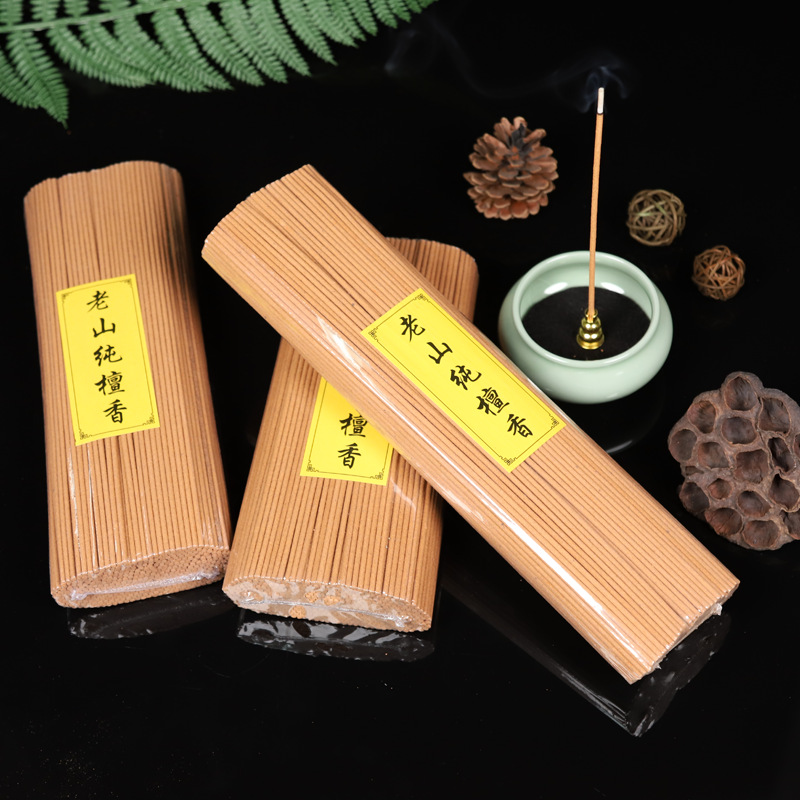[Three Ceremony] Laoshan Sandalwood Buddha Incense Incense Household Worshiping Buddha Ceremony God Incense Guanyin Incense Factory Direct Sales