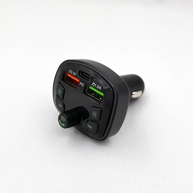 Bluetooth Car Charger Car Mp3Fm Transmitter Bluetooth Hands-Free True 3.1A Dual USB Port Pd Charging Source Factory 5.4