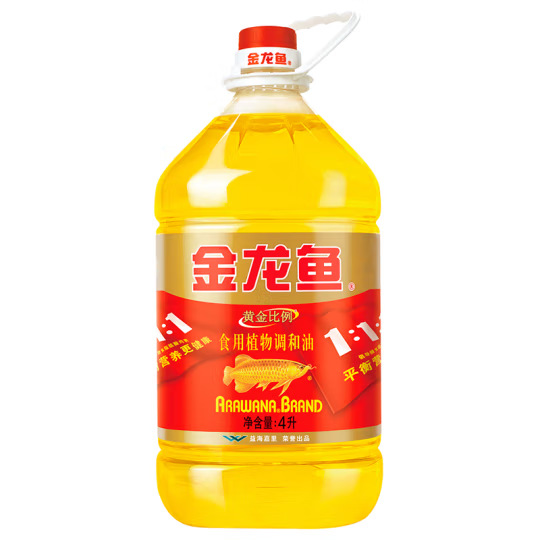 Golden Dragon fish blend oil corn oil 4L sunflower seed oil canola oil peanut oil household wholesale household factory genuine goods