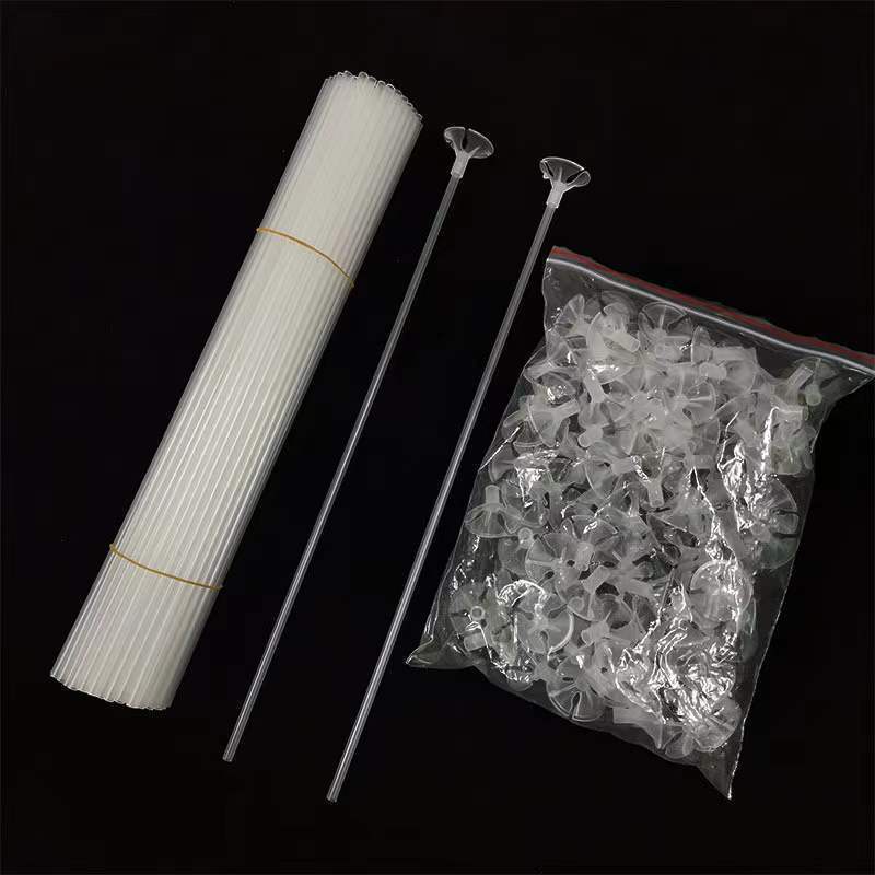 Transparent balloon tree pole set of 40cm thickened and thickened color drag pole pole pole pole inflatable