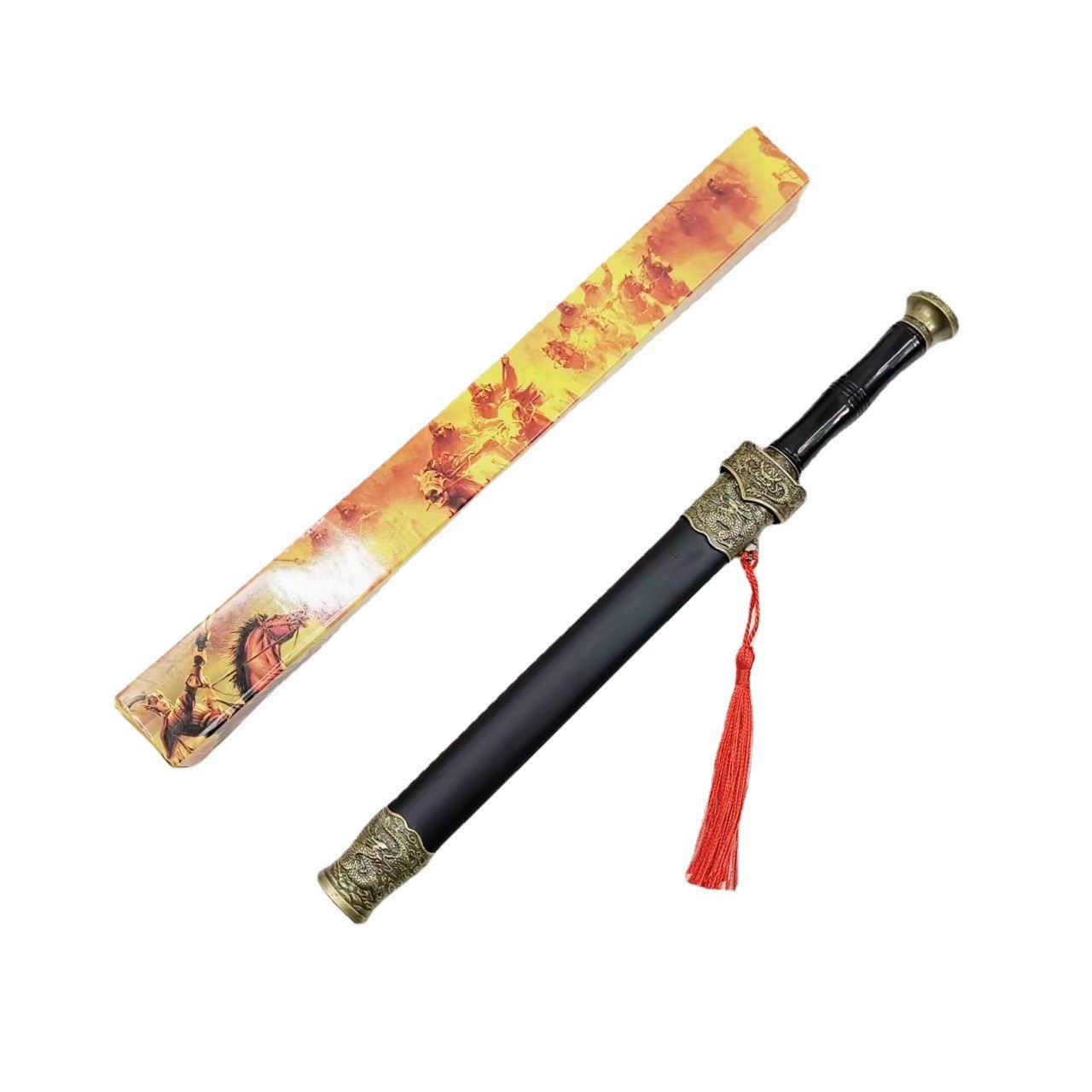 Craftsmanship Small Sword Chanting Dragon Sword Integrated Self-Defense Dagger Han Sword Self-Defense Wolong Gift Sword Cold Weapon Qin Sword Unedged