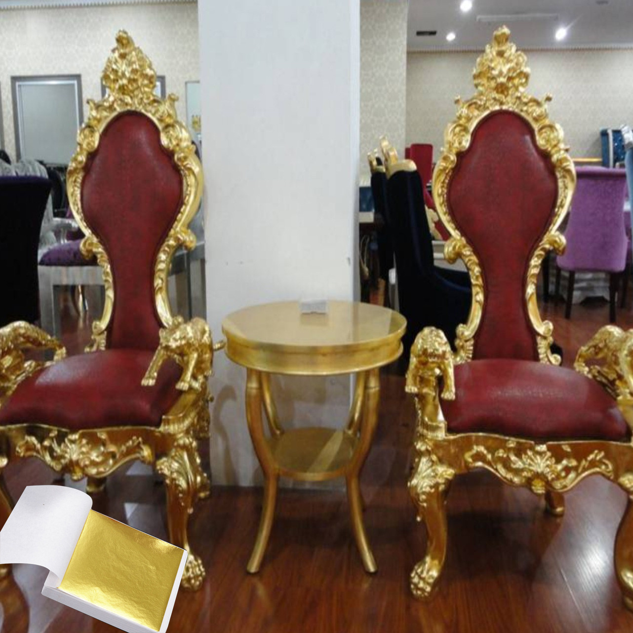 Source Manufacturer Spot Direct Sales Multi-Color 9cm Imitation Gold Foil Div Painting Manicure Buddha Statue Craft Decorative Gold